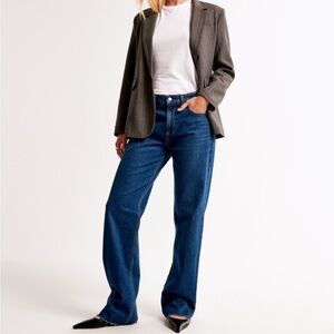 Abercrombie & Fitch Blue Flare Wide Leg Jeans